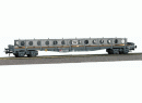 Wagon bogies plat charg� d'une poutre des CFF