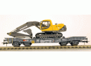 HAG ref 78003 - Wagon bogies surbaiss� avec pelle Volvo des SBB/CFF