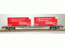HAG 73019 HO - Wagon plat � bogies charg� de 2 cont frigo Mc Donald's �p V des SBB/CFF (HAG)