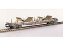 HAG 70043 HO - Wagon plat � bogies charg� avec 2 coquilles en acier (338)
