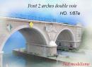 PONT SUR RIVIERE 2 ARCHES DOUBLE VOIE