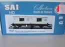 Wagon plat essx type Y avec bungalows de chantier
