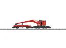 Wagon-grue avec wagon porte-fl�che.
