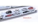 Porte auto  STVA avec 4 Citro�n C4 et 4 Peugeot �pV de la SNCF