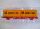 Wagon plat avec 2 caisses 20