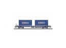 Wagon porte container CMA CGM de la SNCF