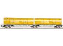 WAGON DOUBLE PORTECONTENEURS AAE CHARGE DE 4 20FT CONTENEURS LA POSTE SUISSE