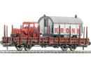 WAGON PLAT DB AVEC ROULOTTES et TRACTEUR CIRQUE KRONE