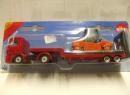 tracteur Me Actros avec semi porte engins + cylindre double billes HAMM HD 90