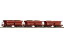 N- Set de 3 wagons tr�mies � charbon de la DB (autres immatriculations)