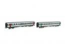 N-Coffret de 2 voitures corail + SNCF avec logo carmillon