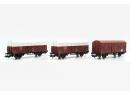 Coffret de 3 wagons � essieux MECCOLI