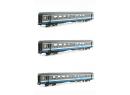 Coffret de 3 voitures corail VTU TER Rh�ne Alpes avec logo casquette de la SNCF