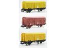 Coffret de 3 couverts m�talliques � essieux type Gs 4 de la Cie TSO