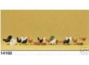 PREISER 14168 HO- Poules et cocqs