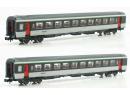 N 94313 - Coffret de 2 voitures Corail VTU de 2�me cl log nouille �p IV SNCF