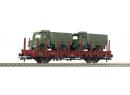 ROCO 67764 HO - Plat � ranchers �p V DB AG avec 2 Uni 1300L brigade de Berlin de l'arm�e Fran�aise