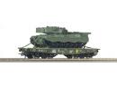 ROCO 67762 HO - plat charge lourde �p V de la DB AG avec char L�opard de la Bundeswehr