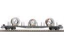HAG 70049 HO - Plat rallong� � ranchers avec 3 tourets de cable �p V des CFF