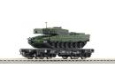 ROCO r�f 66391 HO - Wagon plat avec char  L�popard 2A4 de l'arm�e N�erlandaise �p IV des NS