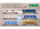TRIX r�f 15637-05 N - Plat avec container NOVATRANS �p IV de la SNCF