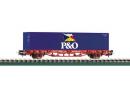 PIKO r�f 57706 HO - Plat essx avec container P et O �p V de la DB