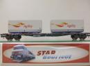 HAG 73043 HO - Wagon plat avec 2 containers AGILITY �p V des CFF