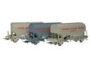 Set de trois wagons tr�mie couverts �p IV/V de la SNCF faces planes