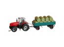 161552  	 Tracteur MF (Wiking) avec remorque � balles rondes (Brekina)