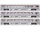 TRIX ref 23484 HO - Coffret compl�mentaire de 3 voitures inox 'Brabant' �p IV de la SNCF