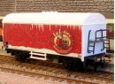 Couvert m�tallique � essieux  Bi�re artisanale LA LUTINE Cie SNCF