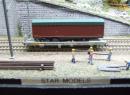 Wagon kangourou avec remorque �p IIIb de la SNCF