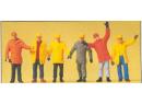 PREISER ref 140.4 HO - Ouvriers avec tenue et casques du BTP