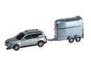 161550 VW Touareg avec van cheval (WIKING)
