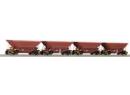 ROCO ref 66079 HO - Set de 4 wagons pour le transport de minerai Cie LKAB