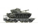 ROCO ref 67808 HO - Wagon charge lourde �p III de la DB avec char de la Bundeswehr M48