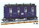 EGGER BAHN ref V43 HOe - Voiture essieux � porti�res lat�rales de 2� cl