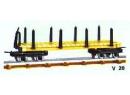 EGGER BAHN ref V26 HOe - wagon plat � bogies avec ranchers