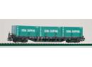PIKO ref 54822 HO - Plat type Sgns-y avec containers 'CHINA SHIPPING' �p V des NS