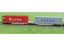 ROCKY RAIL ref 60112 N - Wagon Sggmrss 90 ERS avec 1 container K Line et 1 COSCO