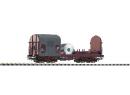 PIKO ref 95962 HO - Wagon plat � bachage m�canique type RIMMLS ep V SNCF