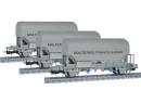 MAKETTE ref 4615 HO - Set de 3 wagons c�r�aliers MALTERIES FRANCO-SUISSES faces planes, ep IV/V SNCF