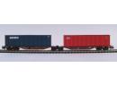 ROCKY RAIL ref 60104 N - Wagon type Sggmrss'90 avec 2 containers GESeaco et CAI