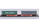 ROCKY RAIL ref 60132 N - Wagon type Sggmrss'90 avec 2 containers CHINA SHIPPING et COSCO
