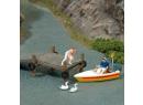BUSCH ref 7718 HO - Mini diorama, mini sc�ne 'sauvetage en mer'