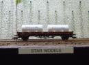 FLEISCHMANN ref 5227 - Plat ridelles basses � essieux avec chargement citernes gaz WESTFALEN ep III