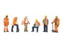 BACHMANN ref 33156 ech O - Set de 6 techniciens de maintenace,ouvrier, terrassier, manoeuvre BTP