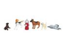 BACHMANN ref 33158 ech O - Set de 6 chiens autour d'une borne d'incendie