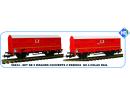 PIKO ref 96634 HO - Set de 2 couverts � essieux COLAS RAIL type Gs4 ep VI