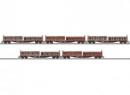 MINITRIX ref 15278 N - Set de 5 wagons plats � ranchers charg�s de bois ep V DB AG